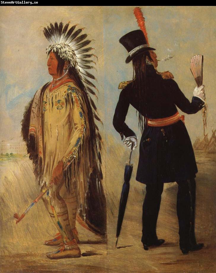 George Catlin Pigeon-s Egg Head auf dem  Weg nach Washington und bei Seiner Ruckkehr